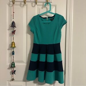 My Michelle Girls Blue Green Color block Dress, size 8